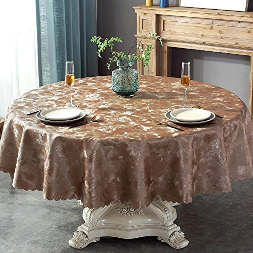 Tischdecke, wasserdicht, rechteckig, schmutzabweisend, Wachstuch, für Hochzeiten, Restaurants, Partys, Dunkelbraun, 200 cm Durchmesser, leicht zu reinigen Tischdecke, wasserdicht, rechteckig, schmutzabweisend, Wachstuch, für Hochzeiten, Restaurants, Partys, Dunkelbraun, 200 cm Durchmesser, leicht zu reinigen von Generisch