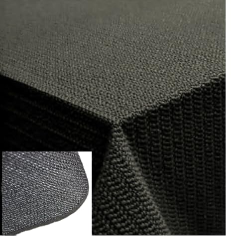 Tischdecke 110x140 cm Gartendecke Schwarz mit Saum abwaschbar Gartentischdecke Balkon Terrasse wetterfest (Schwarz) von Generisch
