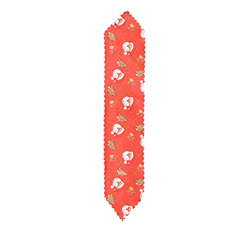 Tischdecke Rechteckige Für Weihnachtsläufer Zimmer zum Läufer Tisch Schneeflocke Feiertagsdekoration Läufer Weihnachtstisch Tisch Tisch Schneemann Tischdecke Wasserfest Beige (A, One Size) von Generisch