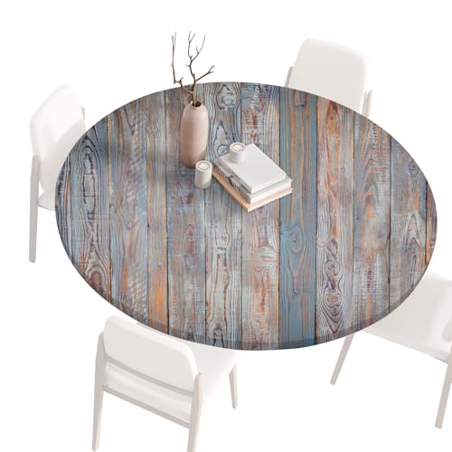 Tischdecke Rund Gartentischdecke Rund 140 120 80 60 cm, Spanntischdecke Rund Tablecloth, Tischdecke Rund Outdoor Abwaschbar Tischtücher, Round Table Cloth, Runde Tischdecke für draußen 100cm H von Generisch