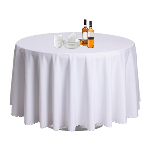 Tischdecke – Tischdecke, Küchen-Esszimmer-Zubehör, wasserdichte Tischdecke, Vinylfolie, dick, rutschfest, abwischbar, runde Tischdecke für Hochzeit, Bankett, Restaurant, Partys von Generisch