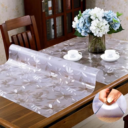 Tischdecke Transparent 50×100 cm, Durchsichtige Tischdecke 1.5 mm, Tischfolie Transparent Nach Maß, PVC Tischdecke Abwaschbar, Tischschutzfolie Tischschutz Wasserdicht, Folie für Tisch Blumen Tischdecke Transparent 50×100 cm, Durchsichtige Tischdecke 1.5 mm, Tischfolie Transparent Nach Maß, PVC Tischdecke Abwaschbar, Tischschutzfolie Tischschutz Wasserdicht, Folie für Tisch Blumen von Generisch