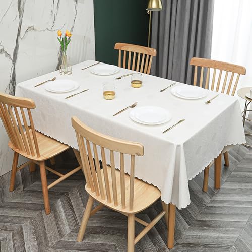 Tischdecke Wasserdicht 160x280cm PVC Vinyl Rechteck Abwaschbar Wachstuch für Esstisch & Outdoor Langlebige Kunststoff-Tischdecke Leicht zu reinigen von Generisch