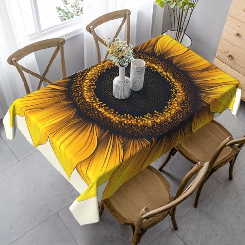 Tischdecke mit Sonnenblumen-Motiv, rechteckig, 140 x 90 cm, Blumenmuster, Tischdecke für Esstisch, knitterfrei, Tischdecke für Zuhause, Innen- und Außenbereich, Party-Dekoration Tischdecke mit Sonnenblumen-Motiv, rechteckig, 140 x 90 cm, Blumenmuster, Tischdecke für Esstisch, knitterfrei, Tischdecke für Zuhause, Innen- und Außenbereich, Party-Dekoration von Generisch