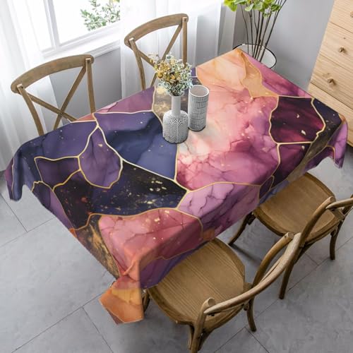 Tischdecke mit geometrischem Marmor, rechteckig, 140 x 90 cm, Galaxie-Tischdecke für Esstisch, knitterfreie Tischdecke für Zuhause, Innen- und Außenbereich, Party-Dekoration Tischdecke mit geometrischem Marmor, rechteckig, 140 x 90 cm, Galaxie-Tischdecke für Esstisch, knitterfreie Tischdecke für Zuhause, Innen- und Außenbereich, Party-Dekoration von Generisch
