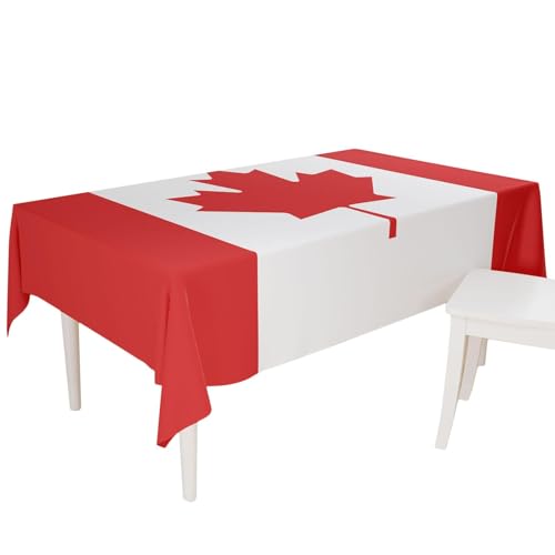 Tischdecke mit kanadischer Flagge, rechteckig, Kanada-Ahorn-Tischdecke, 1. Juli, Kanada-Tag, Festival, Prozession, kanadische Dekoration, Kanada-Tischdecken Tischdecke mit kanadischer Flagge, rechteckig, Kanada-Ahorn-Tischdecke, 1. Juli, Kanada-Tag, Festival, Prozession, kanadische Dekoration, Kanada-Tischdecken von Generisch