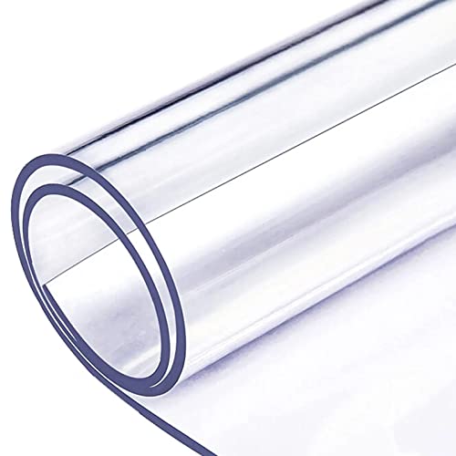 Tischdeckenschutz, transparente Kunststoff-Tischmatte für Holz, Glas, Marmor, Esstische, 2 mm dick, PVC, transparente Tischdecke von Generisch