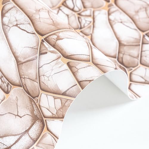 Tischfolie Tischschutzfolie mit modernem Muster Tischdecke Folie für Tisch Tischschutz 1mm Wasserdich 160x90cm (Braun, 90x140cm) von Generisch
