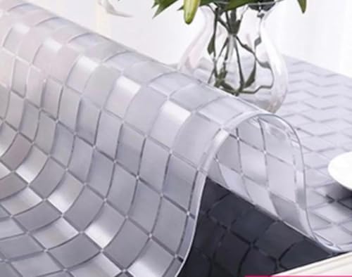 TischfolieTischdecke Transparen 1.5mm mit muster Tischmatte klar Schutzfolie PVC (90x290cm) von Generisch