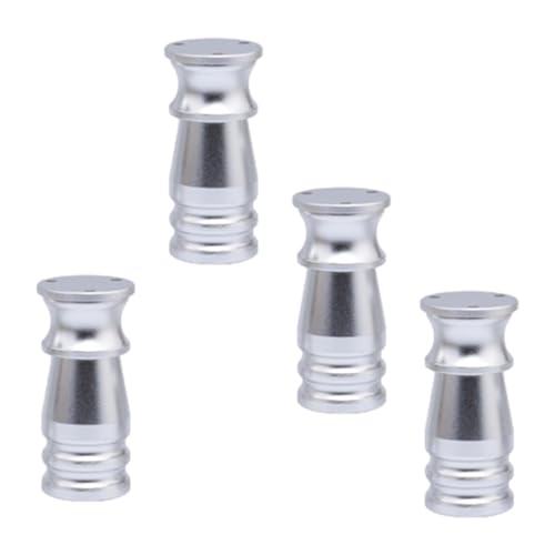 Tischfüße aus Metall, 4 Möbelbeine, runde Bettbeine, Aluminiumlegierung, eloxierte Oberfläche, verstellbare Höhe 8–15 cm, geeignet für Sideboard und Schrank von Generisch