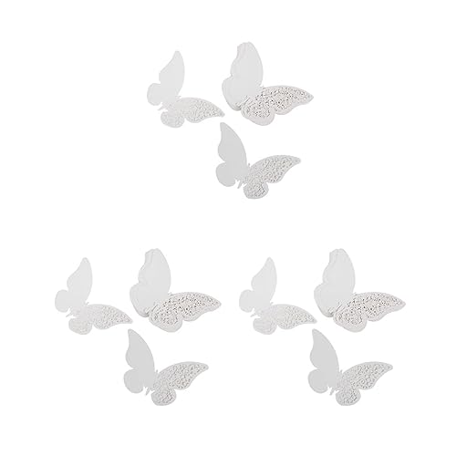 Tischkarten aus Glas mit Schmetterlingen, für Hochzeit, Party, Tischdekoration, 50 Stück, Weiß, 3 Stück Tischkarten aus Glas mit Schmetterlingen, für Hochzeit, Party, Tischdekoration, 50 Stück, Weiß, 3 Stück von Generisch