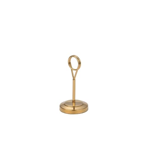 Tischkartenhalter aus Edelstahl – Hochzeitstischnummernständer, Foto- und Menü-Clip für Brautpartys, Teepartys (10 cm, Gold) von Generisch