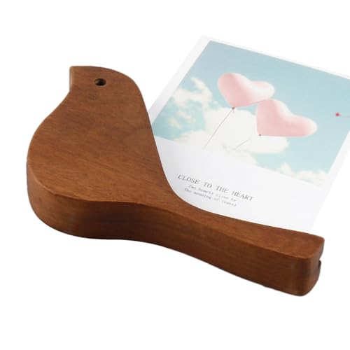 Tischkartenhalter aus Holz, Kalenderständer - Holz-Vogel-Design-Nachrichten- und Kartenhalter - Kartenständer, kleine Verzierung, Vogel-Basteldekoration für den Schreibtisch, von Generisch