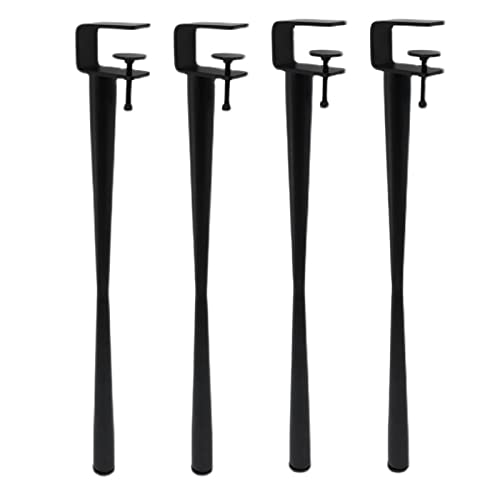Tischklemmbeine, verstellbare Tischbeine aus Metall, kein Stanzen, F-förmiges Couchtischbein, Esstischbeine aus Metalleisen, für DIY-Möbelkonsole, abnehmbare Möbelbeine (35 cm (14 Zoll), schwarz) von Generisch