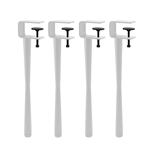 Tischklemmbeine, verstellbare Tischbeine aus Metall, kein Stanzen, F-förmiges Couchtischbein, Esstischbeine aus Metalleisen, für DIY-Möbelkonsole, abnehmbare Möbelbeine (71 cm (28 Zoll), weiß) von Generisch