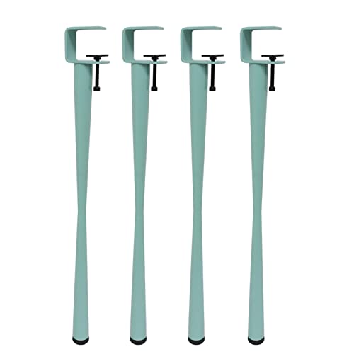 Tischklemmbeine, verstellbare Tischbeine aus Metall, kein Stanzen, F-förmiges Couchtischbein, Esstischbeine aus Metalleisen, für DIY-Möbelkonsole, abnehmbare Möbelbeine (75 cm (30 Zoll), blau) von Generisch