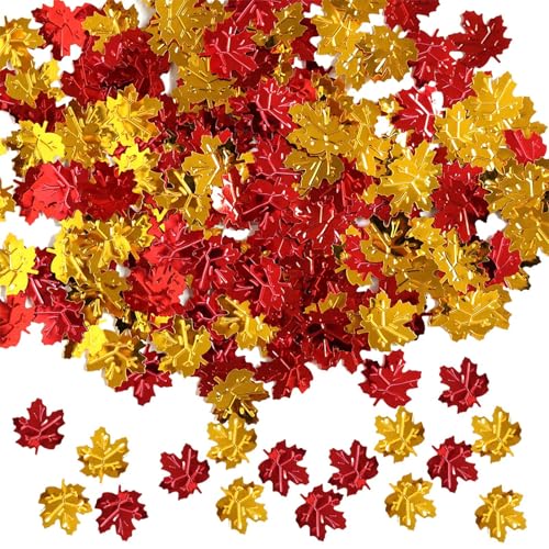 -Tischkonfetti,Herbstblätter-Konfetti - Thanksgiving Ahornblätter Konfetti - 15g Thanksgiving Day Ahornblätter Pailletten - Hochzeit Babyparty Party Streusel -Tischkonfetti,Herbstblätter-Konfetti - Thanksgiving Ahornblätter Konfetti - 15g Thanksgiving Day Ahornblätter Pailletten - Hochzeit Babyparty Party Streusel von Generisch