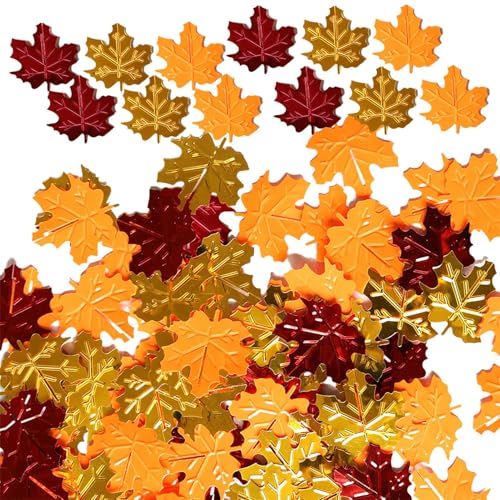 -Tischkonfetti,Herbstblätter-Konfetti - Thanksgiving Ahornblätter Konfetti - 15g Thanksgiving Day Ahornblätter Pailletten - Hochzeit Babyparty Party Streusel -Tischkonfetti,Herbstblätter-Konfetti - Thanksgiving Ahornblätter Konfetti - 15g Thanksgiving Day Ahornblätter Pailletten - Hochzeit Babyparty Party Streusel von Generisch