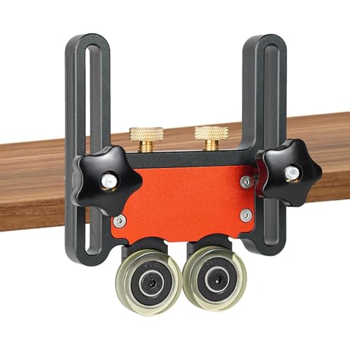 Tischkreissägen-Vorratsrolle, Lagerrollen-Federbretter - Holzbearbeitungs-Vorschubrollbrett - Hilfswerkzeug, Federbrett aus Aluminiumlegierung, Führungsrolle, Doppelrad-Tischkreissägenvorrichtung, Tis Tischkreissägen-Vorratsrolle, Lagerrollen-Federbretter - Holzbearbeitungs-Vorschubrollbrett - Hilfswerkzeug, Federbrett aus Aluminiumlegierung, Führungsrolle, Doppelrad-Tischkreissägenvorrichtung, Tis von Generisch