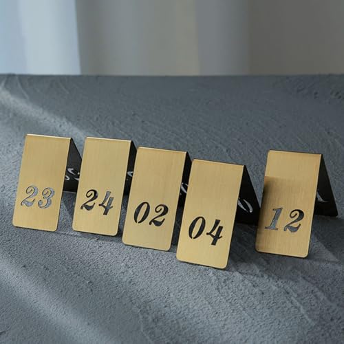 Tischnummern aus Metall – Aluminium-Tischkarten für Hochzeiten, Partys, Restaurants, Cafés, Bars und Veranstaltungen, 6 x 3,5 cm, perfekt für Feiern und Meetings, 50 Stück Tischnummern aus Metall – Aluminium-Tischkarten für Hochzeiten, Partys, Restaurants, Cafés, Bars und Veranstaltungen, 6 x 3,5 cm, perfekt für Feiern und Meetings, 50 Stück von Generisch