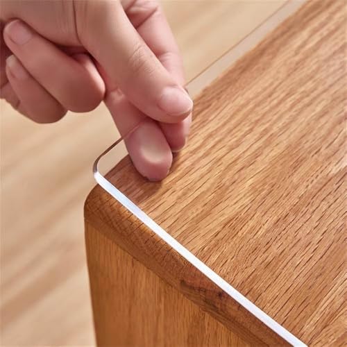 Tischschutz, transparent, PVC, 2 mm/3 mm dicke, transparente matte Folie mit abgeschrägtem Rand für dauerhaften Oberflächenschutz Tischschutz, transparent, PVC, 2 mm/3 mm dicke, transparente matte Folie mit abgeschrägtem Rand für dauerhaften Oberflächenschutz von Generisch