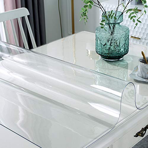 Tischschutz, transparente Kunststoff-Tischdecke, wasserdichte Schreibtischunterlage, leicht zu reinigen, für Familien mit Kindern Tischschutz, transparente Kunststoff-Tischdecke, wasserdichte Schreibtischunterlage, leicht zu reinigen, für Familien mit Kindern von Generisch