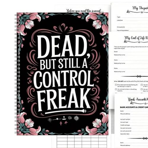 Tod Planer Organisator - Exzentrischer Abschiedsartikel, Adio für den Tracker auf Abschied | Notebook Organizer Last Wishes, Testament Testamentabschluss, Aufzeichnung von Gefährten d Tod Planer Organisator - Exzentrischer Abschiedsartikel, Adio für den Tracker auf Abschied | Notebook Organizer Last Wishes, Testament Testamentabschluss, Aufzeichnung von Gefährten d von Generisch