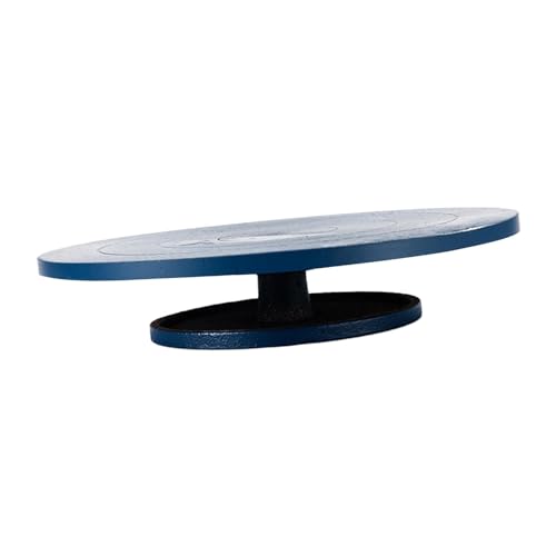 Töpferscheibe zum Modellieren, stabiler Metall-Drehteller und Bandierrad, glattes Töpferwerkzeug für Modellmarkierung, multifunktionales Zubehör, 30 cm, Blau Töpferscheibe zum Modellieren, stabiler Metall-Drehteller und Bandierrad, glattes Töpferwerkzeug für Modellmarkierung, multifunktionales Zubehör, 30 cm, Blau von Generisch
