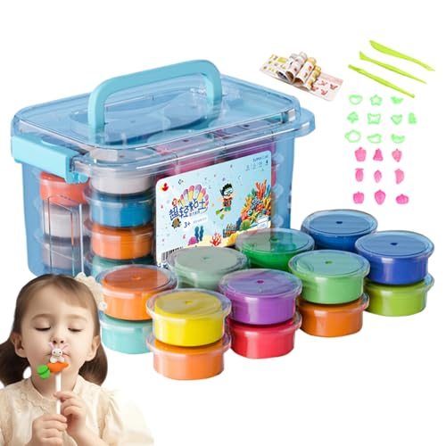 Ton Für Kinder, Modelliermasse - Modelliermasse, Modelliermasse-Zubehörmaterial24-Farben-Modelliermasse Mit Formen,Kreatives Ton-Set, Sicheres Strumpffüller-Spielzeug Für Ostern, Kindertag, Geburtstag Ton Für Kinder, Modelliermasse - Modelliermasse, Modelliermasse-Zubehörmaterial24-Farben-Modelliermasse Mit Formen,Kreatives Ton-Set, Sicheres Strumpffüller-Spielzeug Für Ostern, Kindertag, Geburtstag von Generisch