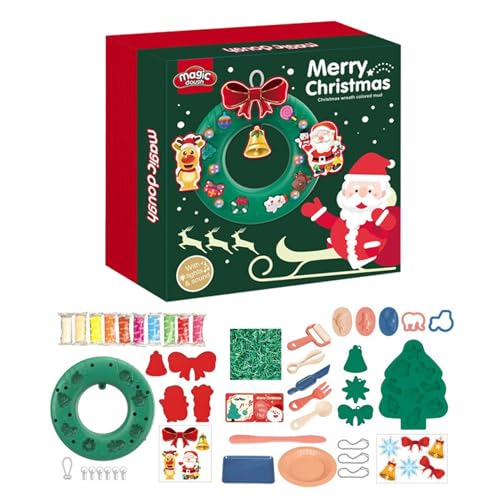 Ton-Ornament-Set, Kinder-Tonspielzeug-Set | Dehnbares handgemachtes Tonspielzeug für Weihnachtskranz,Weihnachtsaktivitäten, Entwicklungsspielzeug, Kleinkindspiele, saisonale Dekorationen für die Heims Ton-Ornament-Set, Kinder-Tonspielzeug-Set | Dehnbares handgemachtes Tonspielzeug für Weihnachtskranz,Weihnachtsaktivitäten, Entwicklungsspielzeug, Kleinkindspiele, saisonale Dekorationen für die Heims von Generisch