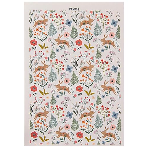 Tontransferblätter, Tontransferpapier | Blumenstöpelblätter,Wasserlösliches Transferpapier rustikale farbenfrohe Blumenabziehbilder handgefertigt für Ohrringe Handwerk Keramik Schmuck von Generisch