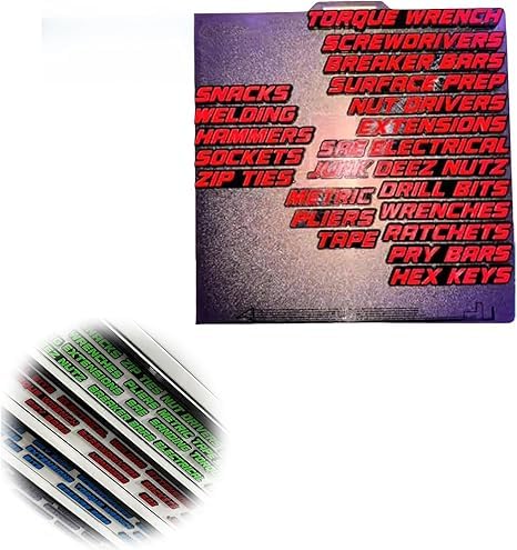 Toolbox Drawer Tags, 22-Piece Magnetic Labels for Tool Chest Organization, 3D Printed PLA+ Tags with Strong N52 Magnets,Reusable Drawer Tags, Fits All Steel Tool Boxes,Cabinets,Drawers (Red) von Generisch