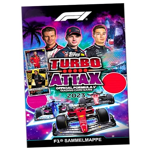 Topps Turbo Attax Karten 2023 Formula 1 - Sammelkarten - Trading Cards - 1 Sammelmappe von Generisch