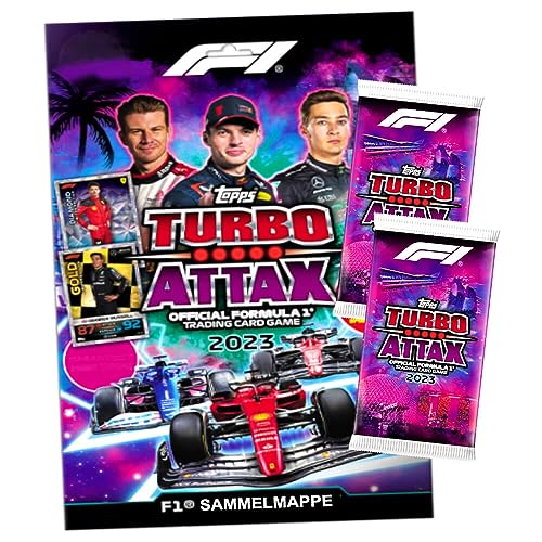 Topps Turbo Attax Karten 2023 Formula 1 - Sammelkarten - Trading Cards - Auswahl (1 Mappe + 2 Boster) von Generisch