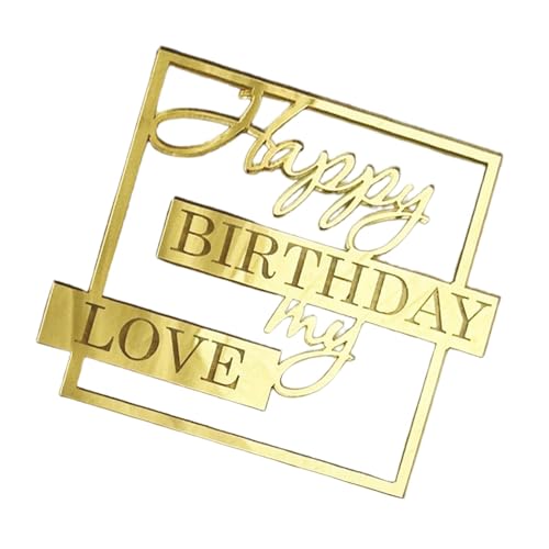 Tortenaufsatz "Happy My Love", einzigartiger Kucheneinsatz, Aufschrift "My Love Birthday", Kuchendekoration, Tortenaufsatz aus Acryl Tortenaufsatz "Happy My Love", einzigartiger Kucheneinsatz, Aufschrift "My Love Birthday", Kuchendekoration, Tortenaufsatz aus Acryl von Generisch