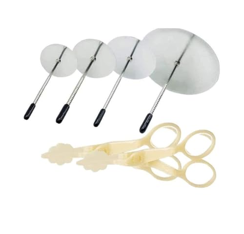 Tortendekorations-Set, 2 Blumenheber und 4 Blumennägel aus Edelstahl, Backzubehör für Zuckerblumen und Fondant Tortendekorations-Set, 2 Blumenheber und 4 Blumennägel aus Edelstahl, Backzubehör für Zuckerblumen und Fondant von Generisch