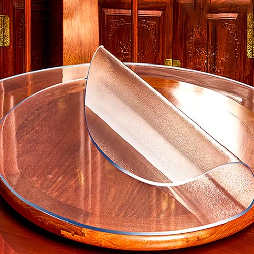 Tovaglia rotonda aus PVC, 2 mm Durchmesser, 120 cm, tovaglia trasparente Pellicola di plastica per tavolo spessore (Durchmesser 60 cm) von Generisch
