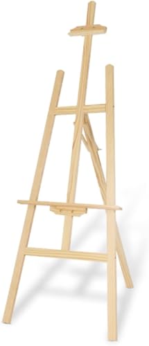 Tragbare A-Rahmen-Staffelei aus Holz für Künstler – faltbarer Kunstständer zum Malen, Zeichnen und Ausstellen, einfache Montage, 150 cm Höhe, ideal für Zuhause und Studio Tragbare A-Rahmen-Staffelei aus Holz für Künstler – faltbarer Kunstständer zum Malen, Zeichnen und Ausstellen, einfache Montage, 150 cm Höhe, ideal für Zuhause und Studio von Generisch