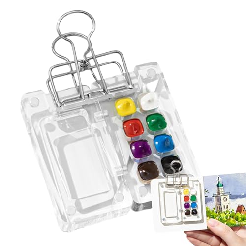 Tragbare Skizzenbuch-Palette, Reise Mit 8/15 Feldern, Magnetische Palettenbox Für Aquarellmalerei, Aquarell-Skizzenbuch, Farbsparer Für Acrylmalerei Mit Deckel Tragbare Skizzenbuch-Palette, Reise Mit 8/15 Feldern, Magnetische Palettenbox Für Aquarellmalerei, Aquarell-Skizzenbuch, Farbsparer Für Acrylmalerei Mit Deckel von Generisch
