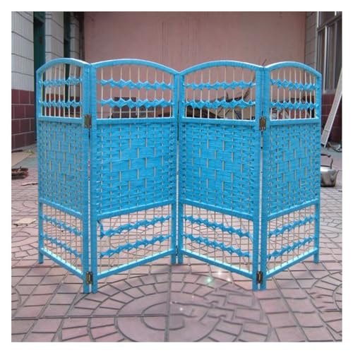 Tragbarer, faltbarer Raumteiler, 5 Paneele, Blau, 100,1 x 39,9 cm, freistehend, für Büro und Klassenzimmer, Verdunkelung, Webstoff für Privatsphäre von Generisch