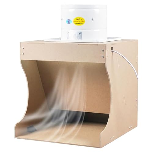 Tragbarer Lackierschrank mit 80-W-Abluftventilator und LED-Lichtern, ideal für Modellkunst- und Bastelprojekte von Generisch