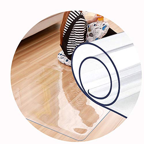 Transparente Bürostuhlmatte für harte Böden, kratzfest, kein Geruch, perfekt für Bürostuhlrollen und Fitnessgeräte, 2,0 mm dick, 140 x 140 cm Transparente Bürostuhlmatte für harte Böden, kratzfest, kein Geruch, perfekt für Bürostuhlrollen und Fitnessgeräte, 2,0 mm dick, 140 x 140 cm von Generisch