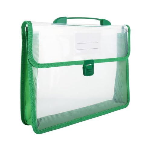 Transparente Dokumentenmappen mit Knopf, wasserdichte Datei-Aufbewahrungstasche, Aktenumschläge mit Etikettenfach (grün) von Generisch