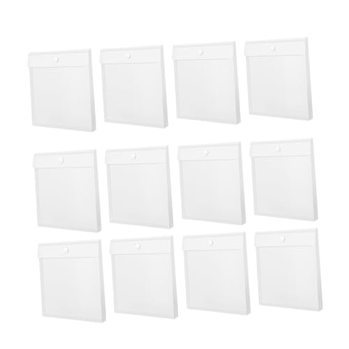 Transparente Dokumententaschen – sicherer Verschluss für Scrapbooking, Papier, Vinyl-Fotos und Dokumente – praktische Aufbewahrung für Bastelarbeiten, Bürobedarf und Heimgebrauch, 12 Stück von Generisch