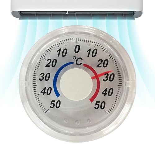 Transparente Fensterthermograf - Analog -Thermograph im Freien | Analog -Thermograph im Freien Fensterstock auf | Wand Innen -Thermograph verbessertes Präzisionsmesser für das Lernraum, Badezimmer Transparente Fensterthermograf - Analog -Thermograph im Freien | Analog -Thermograph im Freien Fensterstock auf | Wand Innen -Thermograph verbessertes Präzisionsmesser für das Lernraum, Badezimmer von Generisch