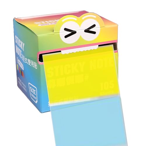 Transparente Haftnotizen, transparente Haftnotizblöcke – Memo ausziehbar, 105 Blatt/Rolle, bunte Blöcke für Schule, Notizbuch, Zuhause, Erinnerung, Highlights, Studenten, Arbeitsplatz von Generisch