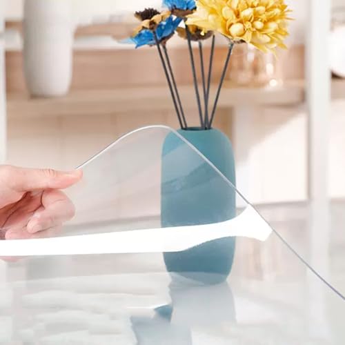 Transparente Kunststoff-Tischdecke, 2 mm, 60° abgeschrägte Kante, rechteckiger Tischschutz, wasserdichtes PVC für Büro und Schreibtisch, 85 x 160 cm, langlebige Tischdecke, leicht zu reinigen Transparente Kunststoff-Tischdecke, 2 mm, 60° abgeschrägte Kante, rechteckiger Tischschutz, wasserdichtes PVC für Büro und Schreibtisch, 85 x 160 cm, langlebige Tischdecke, leicht zu reinigen von Generisch