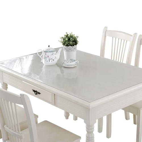 Transparente Kunststoff-Tischdecke, rechteckig, auslaufsicher, Vinyl-Tischdecke für Küchentischplatte, hitzebeständig, leicht zu reinigen, Matte für Couchtisch oder Esszimmer-Oberfläche Transparente Kunststoff-Tischdecke, rechteckig, auslaufsicher, Vinyl-Tischdecke für Küchentischplatte, hitzebeständig, leicht zu reinigen, Matte für Couchtisch oder Esszimmer-Oberfläche von Generisch