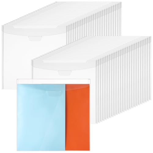 Transparente PP-Papier-Organizer mit Schnallenverschluss, ideal für die Aufbewahrung von Vinyl, Fotos und Papierbögen, 50 Stück Transparente PP-Papier-Organizer mit Schnallenverschluss, ideal für die Aufbewahrung von Vinyl, Fotos und Papierbögen, 50 Stück von Generisch