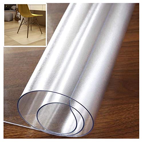 Transparente PVC-Bürostuhlmatte für harte Böden, groß, 80 x 120 cm, Schreibtischschutz, ideal für Zuhause und Arbeitszimmer, langlebige, rutschfeste, mattierte Oberfläche für verbesserte Stabilität von Generisch